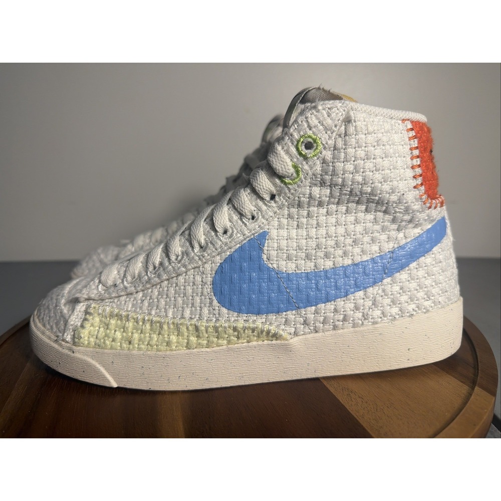 Nike Blazer Mid 77 Hemp Sail Blue Yellow Orange Womens Sneakers 8.5 DV2173-100